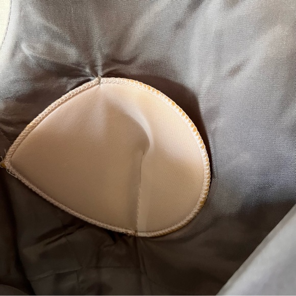 Vintage Sterling Gray Two Piece Dress Low Back A-Line Skirt Beaded Detail - 4 - Picture 12 of 14